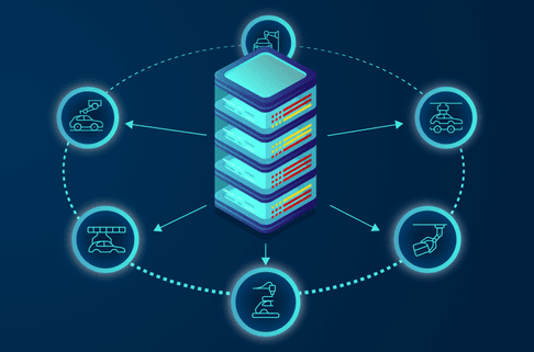 Il controllo virtuale CODESYS in uso nell'esempio di una linea di produzione automobilistica
